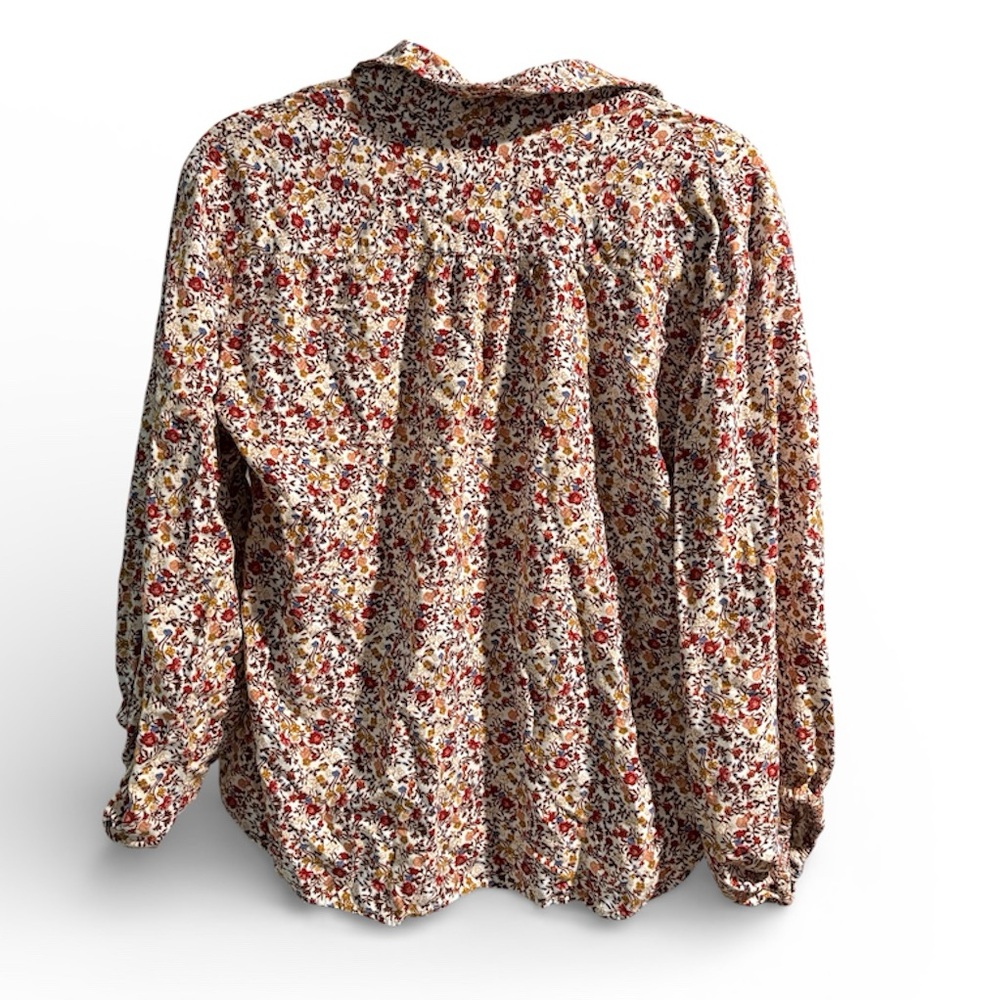Max Studio Multicolor Floral Button Down Blouse- … - image 2